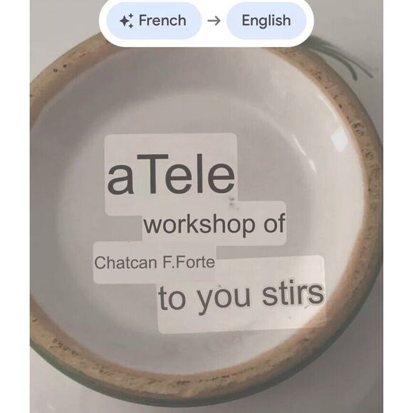 French Pottery Cup and Saucer Hand Painted Birds Signed Atelier du Chateau Set 2 - Picture 14 of 14